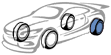 car rear left right